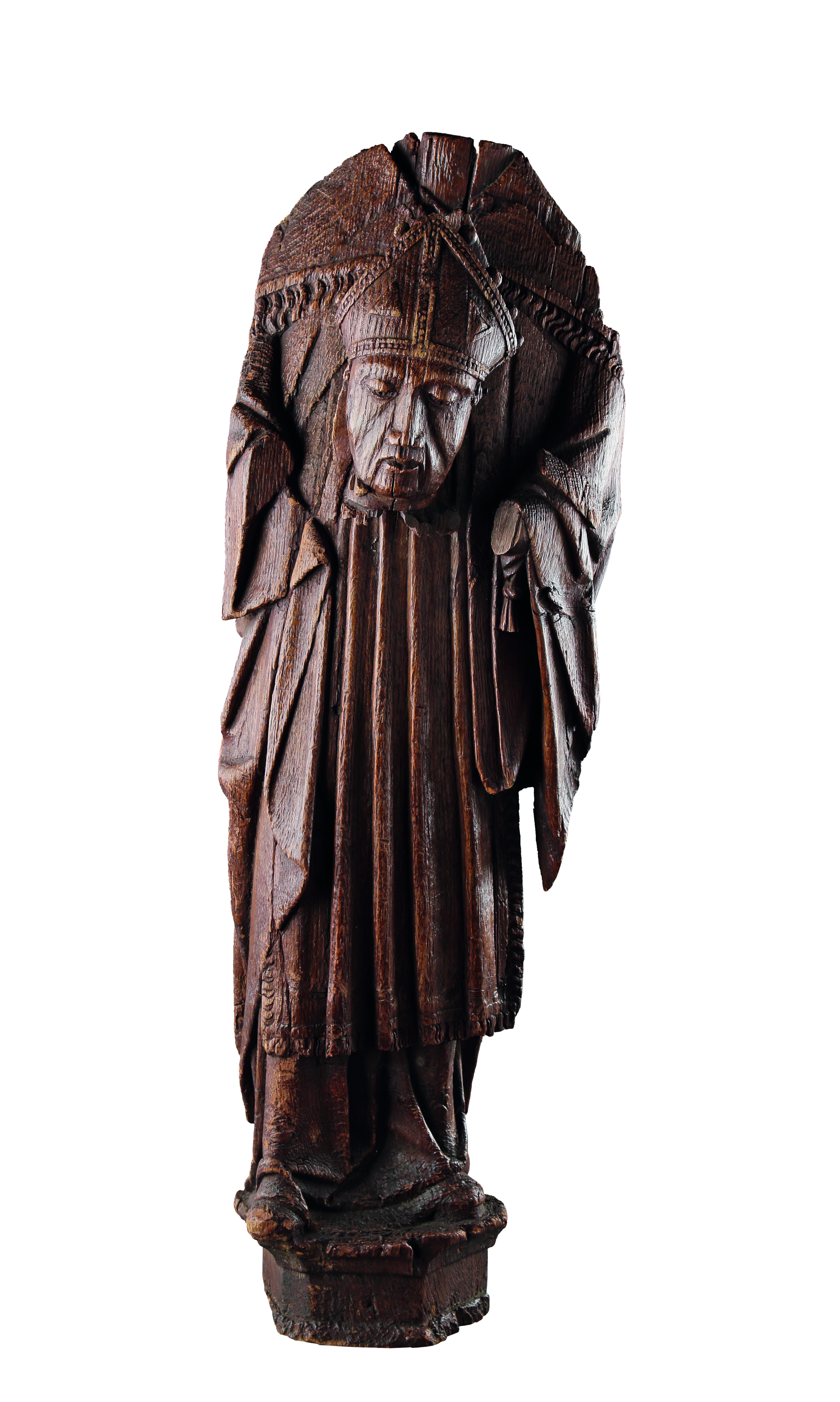 A Rare Sculpture of Saint Denis